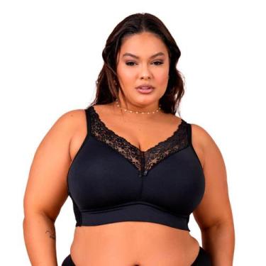 Imagem de Sutiã Sustentação Vi Lingerie 210934 Plus Size, Preto, 46