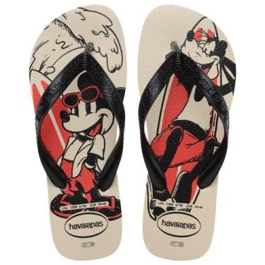 Imagem de Chinelo Infantil Menino Top Confortável Disney Havaianas, Bege palha, 