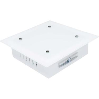 Imagem de Luminária plafon taschibra quadrado emb/sob zimbro 28x28cm