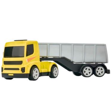 Imagem de Caminhão Basculante Carreta Grande 40cm Falcon Truckers - Caçamba Arti