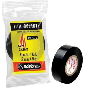 Imagem de Fita Isolante Antichama de PVC 19mm x 10m Adelbras