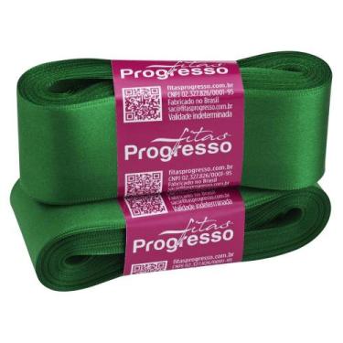 Imagem de Fita de Cetim Progresso 38mm - Nº 9 c/ 10 metros - Verde Bandeira