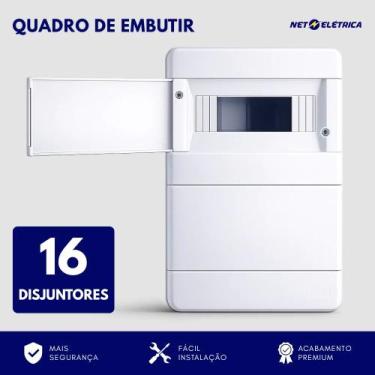 Imagem de Quadro de Distribuição Embutir para 16 Disjuntores Forceline - Force L