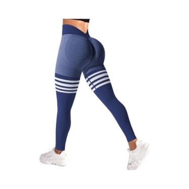 Imagem de Leggings Femininas De Cintura Alta Com Costura Em V Nas Costas Para Ac