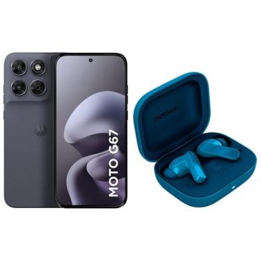 Imagem de Smartphone Motorola Moto G67 256GB Chumbo - 5G + Fone de Ouvido Blueto