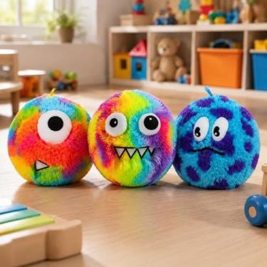 Imagem de Kit 2 Bolas Pelúcia Infantil Monstros Fun Ball Inflável Bomba Ar - Uni