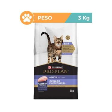 Imagem de Ração Pro Plan Frango Gatos Adultos 3kg Purina