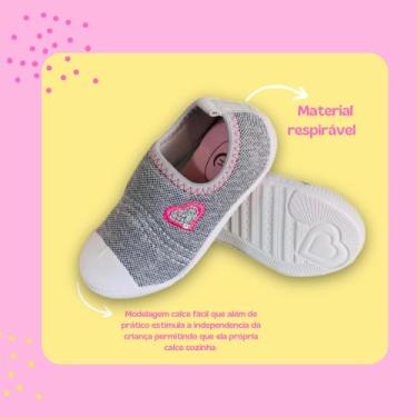 Imagem de Tênis Meia infantil menina blogueirinha confort - Abrakadabra , Cinza,