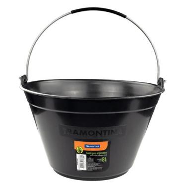 Imagem de Balde para Argamassa Tramontina em Plástico 8 L Preto