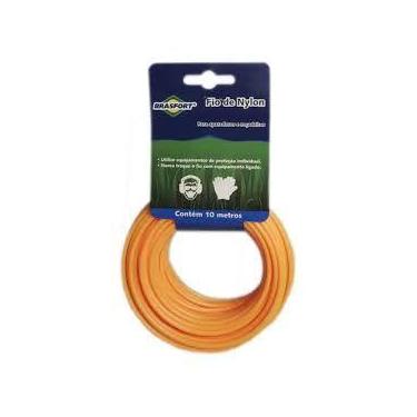 Imagem de Fio Nylon Rocadeira Brasfort 2,4mmx10m 7534 Cortador De Grama Linha Pe