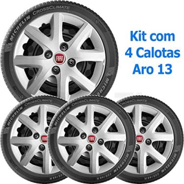 Imagem de 4x Calota FIAT UNO MILLE PALIO SIENA Aro 13 com Emblem 159cb