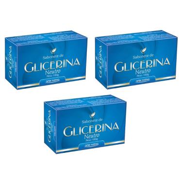 Imagem de Sabonete Glicerina Tradicional 100g Sem Perfume c/3 antialérgico sem coceira
