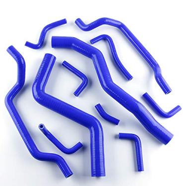 Imagem de LUXERAD Kit de mangueira de radiador de silicone de desempenho de 3 camadas 4,5 mm para MITSUBISHI ECLIPSE 2G Turbo 95-99 (azul)