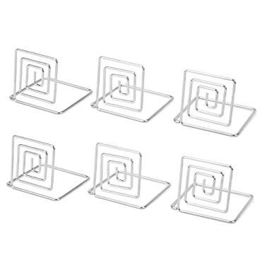 Imagem de Expositor de cartão de visita, suporte de cartão de visita Suporte de número de mesa Suporte de número de mesa para foto para memorando para notas(Prata)