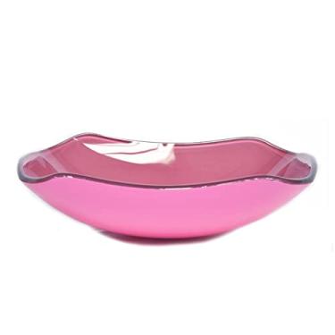 Imagem de CUBA DE VIDRO RETANGULAR ABAULADA 45CM ROSA