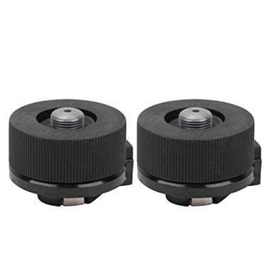 Imagem de VGEBY Adaptadores de extremidade de fornalha para fogão de acampamento, 2 peças, conversor de fornalha, adaptador de tanque de gasolina para acampamento ao ar livre, piquenique