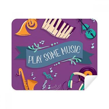 Imagem de Fone de ouvido de música de piano elétrico, pano de limpeza de sons, 2 peças, tecido de camurça