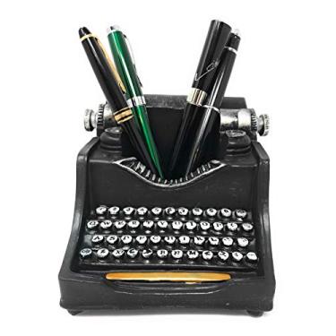 Imagem de Porta-lápis retrô/chique/vintage para máquina de escrever/organizador de mesa para escritores - presente nostálgico para escritores/presente para amantes vintage/presente para amantes de máquinas