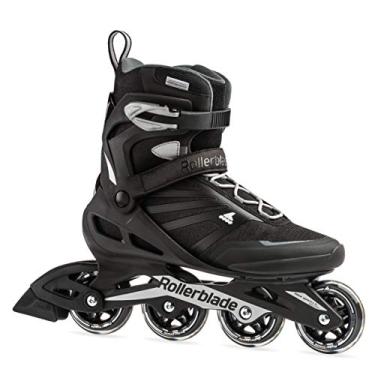 Imagem de Rollerblade Patins em linha Zetrablade para adultos, preto e prateado, patins em linha de desempenho, masculino 36