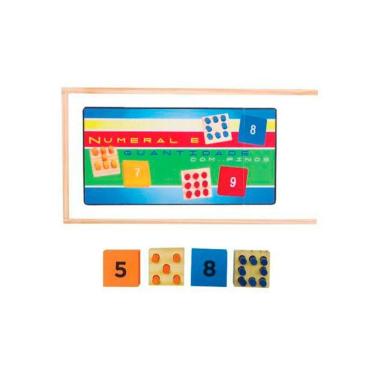 Imagem de Brinquedo Educativo Numeral e Quantidade com Pinos 18 Peças