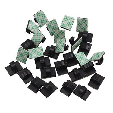 Imagem de Pacote com 30 clipes de cabo multifuncionais, autoadesivos, organizador de cabos, clipes de fio, clipes de fio, clipes de cabo, clipes de gerenciamento de cabos para carro, escritório e casa