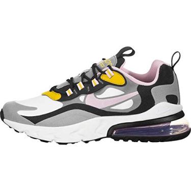 Imagem de Nike Tênis infantil Air Max 270 React (Gs), Particle Grey Lt Arctic Pink Dark Enxofre, 21