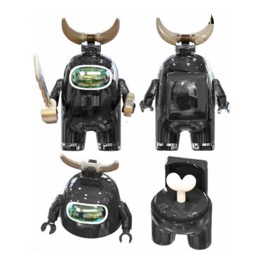 Imagem de Boneco Blocos De Montar Among Of Us Skin Impostor Preto