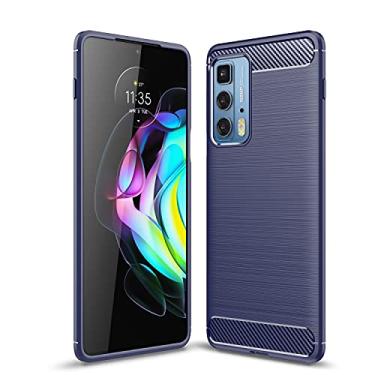 Imagem de For Motorola Moto Edge 20 Pro Brushed Texture Carbon Fiber TPU Case