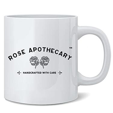 Imagem de Caneca Rose Apothecary Schitts Creek - Mercadoria engraçada de David e Alexis Rose - Acessório de cozinha oficial do programa de TV - Xícara de café e chá de cerâmica - Presente novidade - 340 g