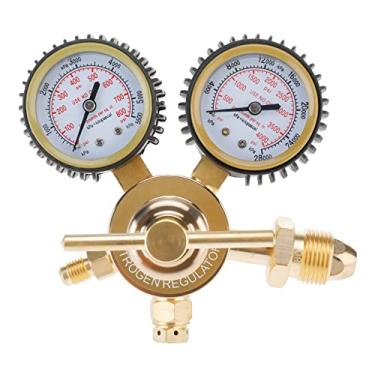 Imagem de Regulador de nitrogênio com bitolas duplas 600 PSI Pressão de entrega 4000PSI Pressão de entrada CGA580 Encaixes de rosca, encaixe de saída flare macho de 1/4"