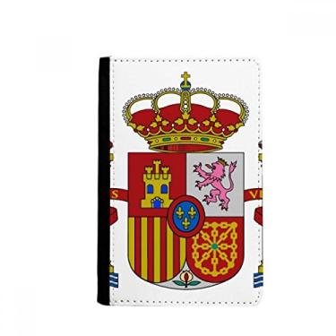 Imagem de Porta-passaporte com emblema nacional da Europa da Espanha Notecase Burse capa carteira porta-cartão, Multicolor