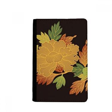 Imagem de Porta-passaporte marrom preto cultura japonesa Notecase Burse capa carteira porta-cartão, Multicolor