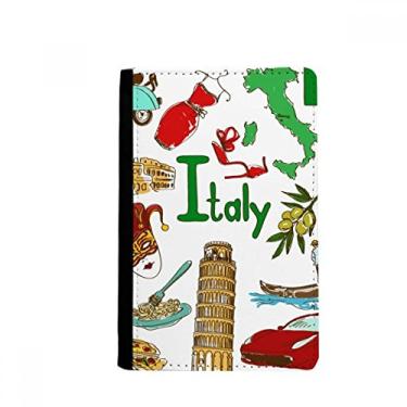 Imagem de Porta-passaporte com bandeira nacional da Itália Landscap Animals Notecase Burse Carteira Capa Cartão, Multicolor