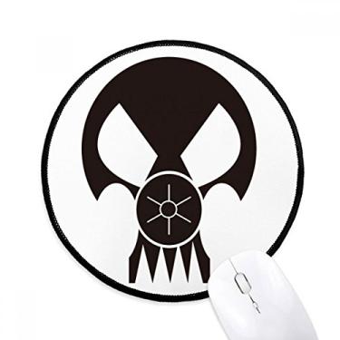 Imagem de DIYthinker Mouse pad de cabeça de gás de arma bioquímica desktop escritório tapete redondo para computador