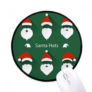 Imagem de Feliz Natal Papai Noel retrato mousepad desktop escritório tapete redondo para computador