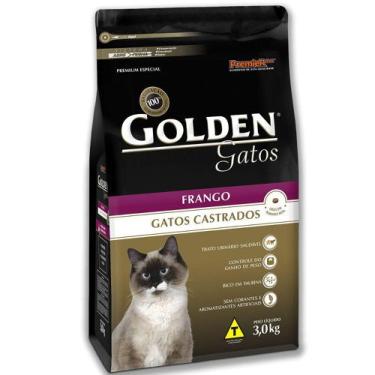 Imagem de Ração Golden Para Gatos Castrados De Carne 3Kg - Premier Pet