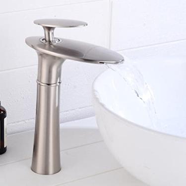 Imagem de Torneira de lavatório em cascata para banheiro Misturador de água quente e fria Valor Torneiras de lavatório Torneiras de alça única, Tamanho único