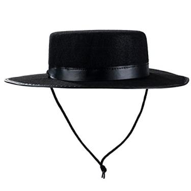 Imagem de Chapéu espanhol Tigerdoe – Chapéu Gaucho, chapéu Amish, preto Fedora – Chapéus de fantasia