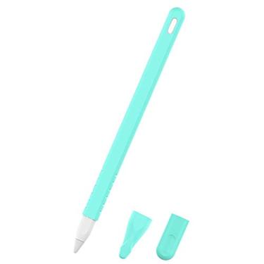 Imagem de Novo estojo de silicone antiqueda e antiderrapante para caneta de silicone TwiHill para Apple Pencil 2ª geração (Verde)