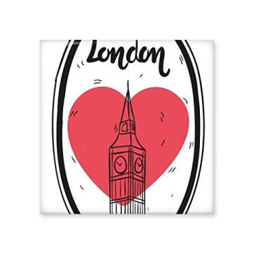 Imagem de Azulejo de cerâmica brilhante City London Britain Big Ben Love Pedra adornada tijolo vitrificado