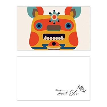 Imagem de Cartão de agradecimento monstro estilo chinês aniversário saudações casamento agradecimento