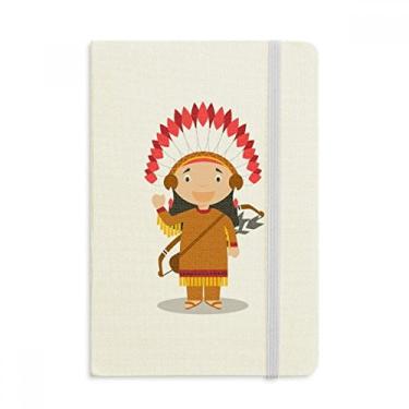 Imagem de Caderno de desenho animado Aboriginal Tribe EUA oficial de tecido capa dura diário clássico