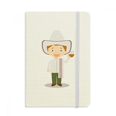 Imagem de Caderno de desenho da Colômbia com capa dura em tecido oficial da White Hat