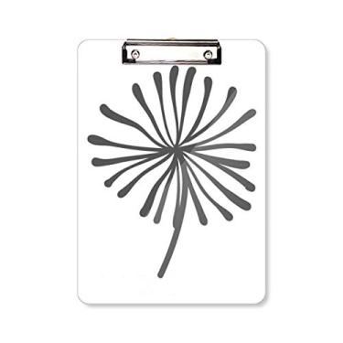 Imagem de Planta de flor dente-de-leão silhueta prancheta pasta bloco de escrita placa de apoio A4