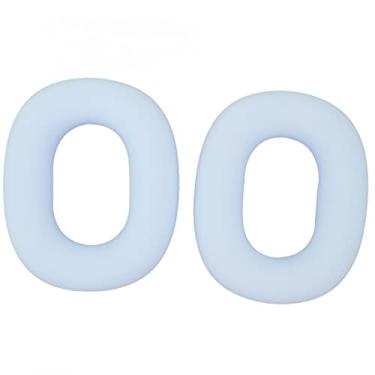 Imagem de Almofadas de Almofadas de Substituição, Fone de Ouvido de Conforto Silencioso Almofada de Capa de Fone de Ouvido, Compatível Com IOS Earbuds Max, Espuma Macia (Azul)