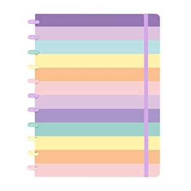 Imagem de Caderno Disco ISCOOL Inteligente G Colors Sweet Listras Roxo