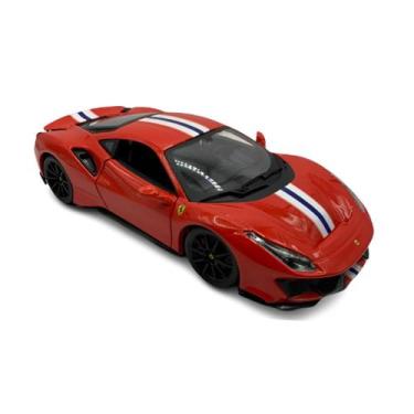 Imagem de Miniatura Ferrari - Carro 488 Pista - Race E Play 1:24 - Vermelha - Bu