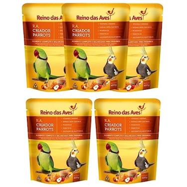 Imagem de Kit Com 5 Farinhadas RA Criador Parrots 400g Para Calopsitas Agapornis Periquitos Ring Neck - Reino das Aves