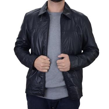 Imagem de Jaqueta Masculina Jack Slim Couro Preta - 00405-Masculino