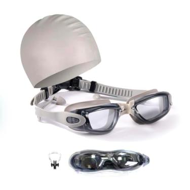 Imagem de Super Kit Natação 5 Em 1 Óculos De Mergulho Vedação Perfeita - 5SPORTS (Cinza)